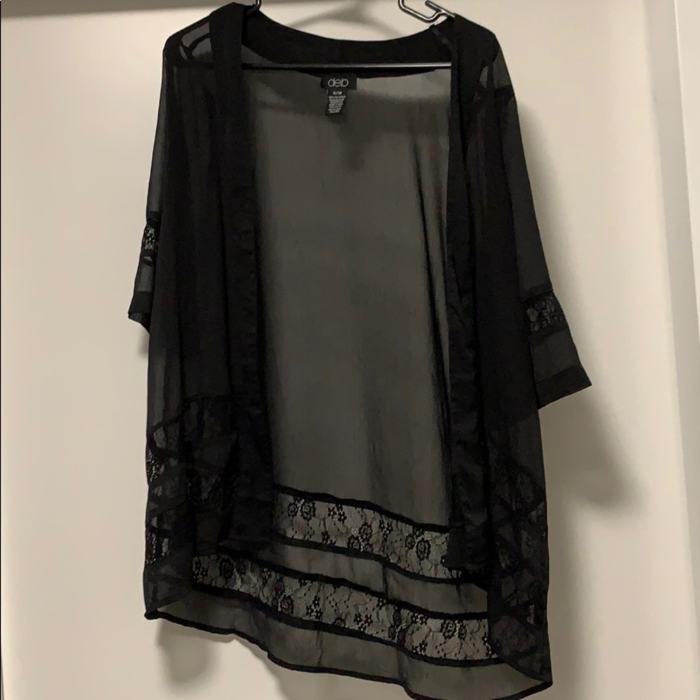 Black Lacey Kimono